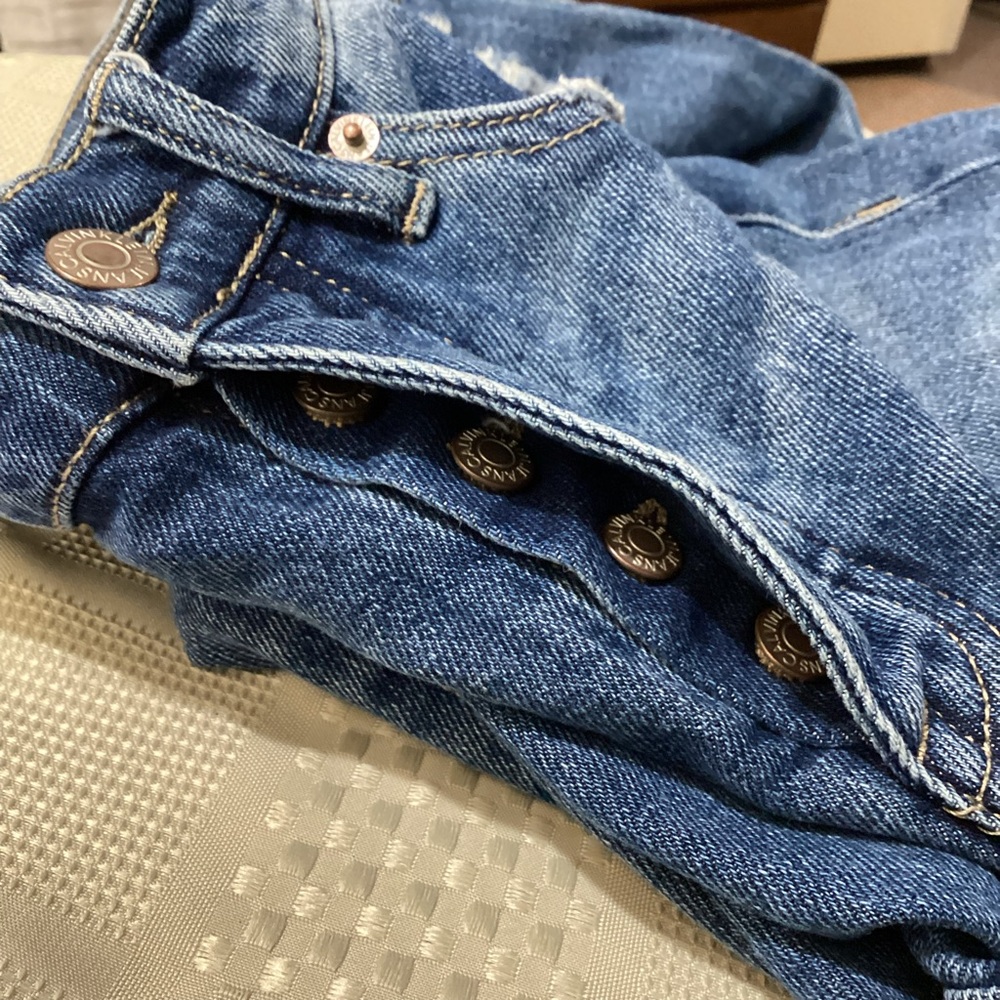 Calvin Klein High Rise Straight Button Fly Jeans - Picture 9 of 9